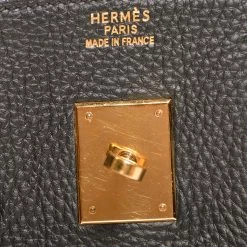 Hermes Noir Taurillon Clemence Leather Gold Hardware Birkin 35 Bag For Women -Deals Hermes Store luxury women hermes used handbags p63659 011