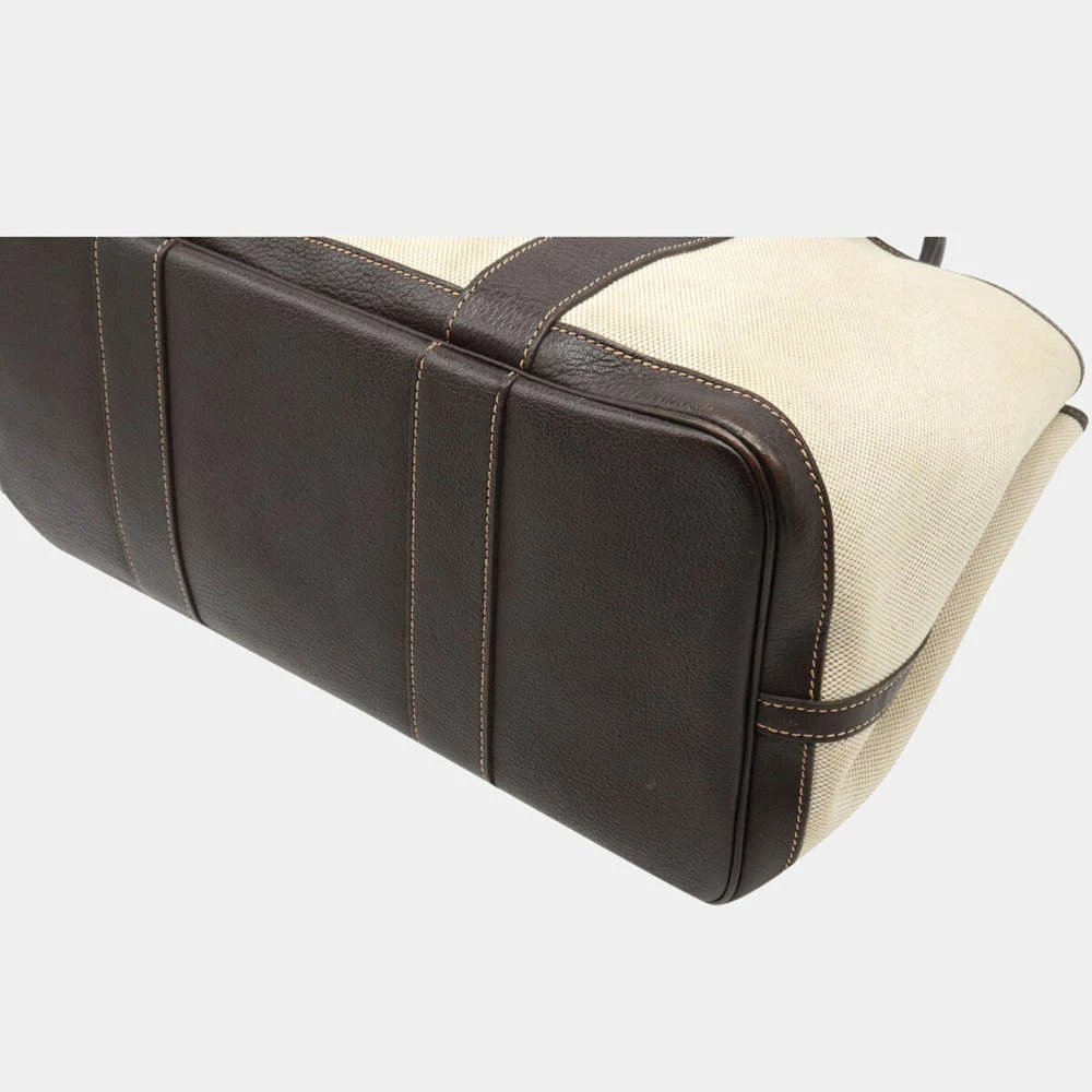 Hermes Garden PM Tote Toile Ash Buffle Leather Beige Dark Brown For Women 10 Hermes Garden PM Tote Toile Ash Buffle Leather Beige Dark Brown For Women - Image 8