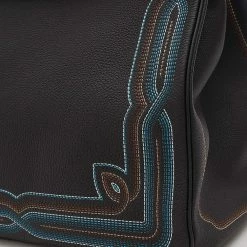 Hermes Otacroa 40 Western Togo Black Z Engraved Handbag For Women -Deals Hermes Store luxury women hermes used handbags p637309 002