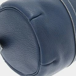 Hermes Porochon 1925 30 Chevre Blue Brighton O Engraved Handbag Blue 0127 For Women -Deals Hermes Store luxury women hermes used handbags p637310 005