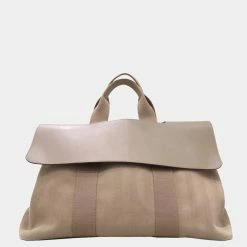 Hermes Valparaiso MM Handbag Etup Canvas X Leather For Women