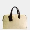 Hermes Victoria 43 Unisex Toile H,Ardennes Leather Boston Bag Beige,Bro BF545541 For Women