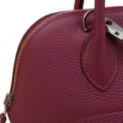 Hermes Ruby Clemence Leather Palladium Bolide 31 Bag For Women -Deals Hermes Store luxury women hermes used handbags p63756 006