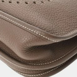 Hermes Grey Clemence Leather Evelyne III Shoulder Bag For Women -Deals Hermes Store luxury women hermes used handbags p637852 006