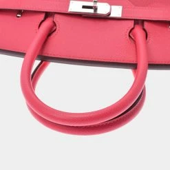 Hermes Pink Epsom Leather Palladium Hardware Birkin 30 Bag For Women -Deals Hermes Store luxury women hermes used handbags p638499 003