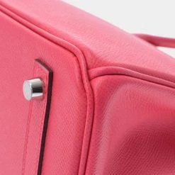 Hermes Pink Epsom Leather Palladium Hardware Birkin 30 Bag For Women -Deals Hermes Store luxury women hermes used handbags p638499 008