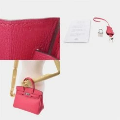 Hermes Pink Epsom Leather Palladium Hardware Birkin 30 Bag For Women -Deals Hermes Store luxury women hermes used handbags p638499 009