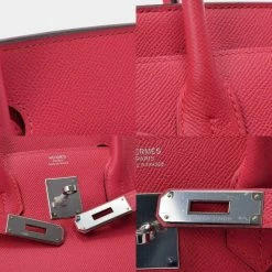 Hermes Pink Epsom Leather Palladium Hardware Birkin 30 Bag For Women -Deals Hermes Store luxury women hermes used handbags p638499 010