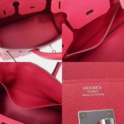 Hermes Pink Epsom Leather Palladium Hardware Birkin 30 Bag For Women -Deals Hermes Store luxury women hermes used handbags p638499 011
