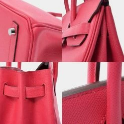 Hermes Pink Epsom Leather Palladium Hardware Birkin 30 Bag For Women -Deals Hermes Store luxury women hermes used handbags p638499 012