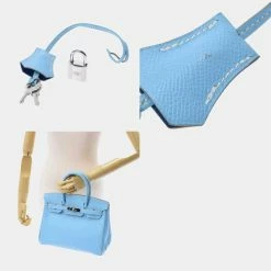 Hermes Blue Epsom Leather Palladium Hardware Birkin 30 Bag For Women -Deals Hermes Store luxury women hermes used handbags p638500 008