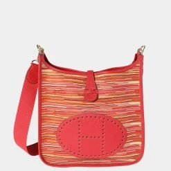 Hermes Rouge Casaque Togo & Vibrato Evelyne I 29 GHW For Women