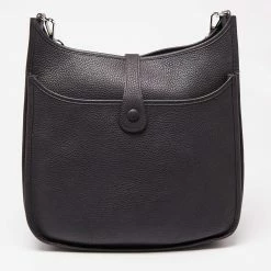 Hermes Prunoir Clemence Leather Evelyne III GM Bag For Women -Deals Hermes Store luxury women hermes used handbags p639967 012