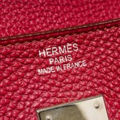 Hermes Burgundy Togo Leather Palladium Hardware Birkin 40 Bag For Women -Deals Hermes Store luxury women hermes used handbags p640647 002
