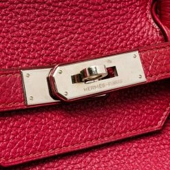 Hermes Burgundy Togo Leather Palladium Hardware Birkin 40 Bag For Women -Deals Hermes Store luxury women hermes used handbags p640647 003