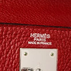 Hermes Red Leather Palladium Hardware Kelly Retourne 32 Bag For Women -Deals Hermes Store luxury women hermes used handbags p640648 009