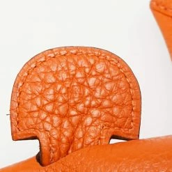 Hermes Orange Clemence Leather Evelyne III GM Bag For Women -Deals Hermes Store luxury women hermes used handbags p641401 008