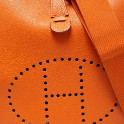 Hermes Orange Clemence Leather Evelyne III GM Bag For Women -Deals Hermes Store luxury women hermes used handbags p641401 013