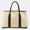 Hermes Garden PM Tote Bag Handbag Toile Ash Buffle Leather Beige Dark Brown For Women 2 Hermes Garden PM Tote Bag Handbag Toile Ash Buffle Leather Beige Dark Brown For Women -Deals Hermes Store luxury women hermes used handbags p642205 002