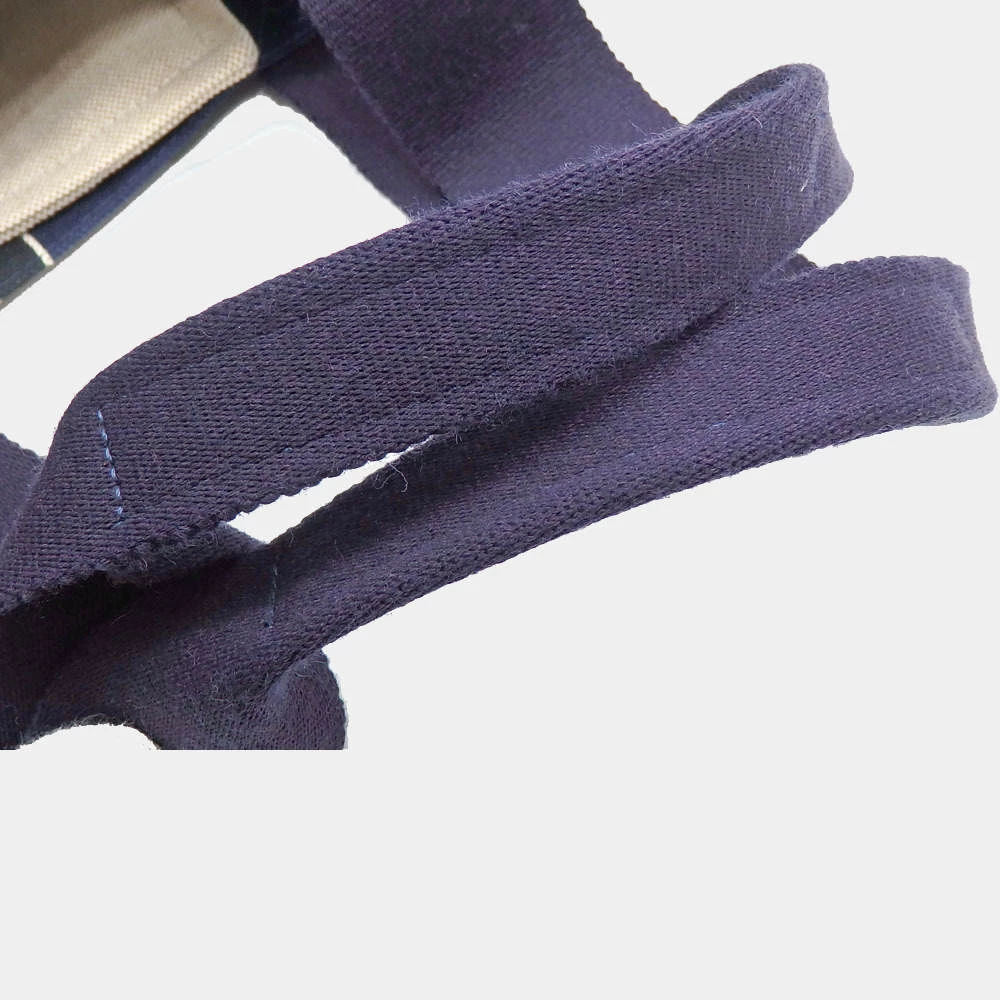 Hermes Beach Bag Navy Multicolor Blue Cotton Canvas Hermes Savannah Dance Hand Tote Women's Men's Monkey For Women 6 Hermes Beach Bag Navy Multicolor Blue Cotton Canvas Hermes Savannah Dance Hand Tote Women's Men's Monkey For Women - Image 4