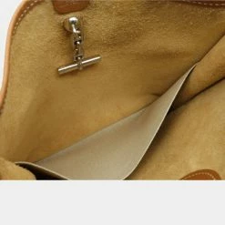 Hermes Vespa PM Shoulder Bag Kushbel Leather Gold Brown L Engraved For Women -Deals Hermes Store luxury women hermes used handbags p642220 006