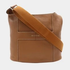 Hermes Good News PM Shoulder Bag Taurillon Clemence Leather Brown N Engraved For Women