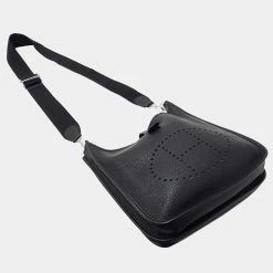 Hermes Bag Ladies Shoulder Evelyne 3 Taurillon Clemence Black Y Engraved For Women -Deals Hermes Store luxury women hermes used handbags p642233 001
