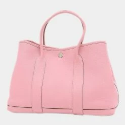 Hermes Garden Party TPM 30 Buffle Sindhu Pink â¡ O Engraved Handbag For Women -Deals Hermes Store luxury women hermes used handbags p642240 006