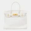 Hermes Birkin 30 Taurillon White L Engraved Handbag For Women -Deals Hermes Store luxury women hermes used handbags p642261 003