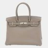 Hermes Birkin 30 Taurillon Nobillo Glia Asphalt Y Engraved Handbag For Women -Deals Hermes Store luxury women hermes used handbags p642267 001