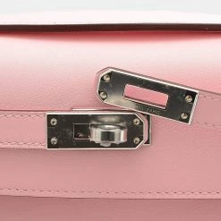 Hermes Pochette Kelly Swift Rose Sakura Z Engraved Handbag Clutch Bag For Women -Deals Hermes Store luxury women hermes used handbags p642268 006
