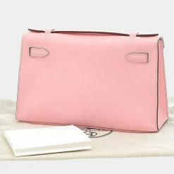 Hermes Pochette Kelly Swift Rose Sakura Z Engraved Handbag Clutch Bag For Women -Deals Hermes Store luxury women hermes used handbags p642268 007