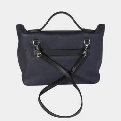 Hermes Bleu Nuit Togo & Black Swift 24/24 21 Bag PHW For Women -Deals Hermes Store luxury women hermes used handbags p642566 007