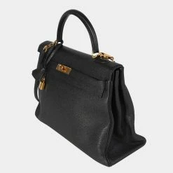 Hermes Black Togo Retourne Kelly 35 GHW For Women -Deals Hermes Store luxury women hermes used handbags p642568 004