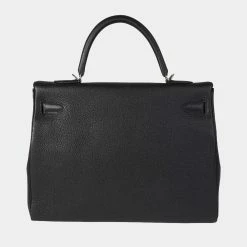 Hermes Noir Togo Retourne Kelly 35 PHW For Women -Deals Hermes Store luxury women hermes used handbags p642570 002
