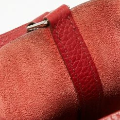 Hermes Rouge Garance Togo Leather Picotin Lock 18 Bag For Women -Deals Hermes Store luxury women hermes used handbags p642926 006