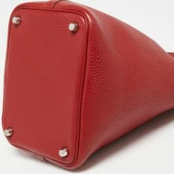 Hermes Rouge Garance Togo Leather Picotin Lock 18 Bag For Women -Deals Hermes Store luxury women hermes used handbags p642926 014