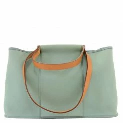 Hermes Light Blue Toile Canvas Cabag Elan Tote For Women
