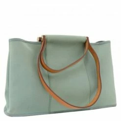 Hermes Light Blue Toile Canvas Cabag Elan Tote For Women -Deals Hermes Store luxury women hermes used handbags p64433 006