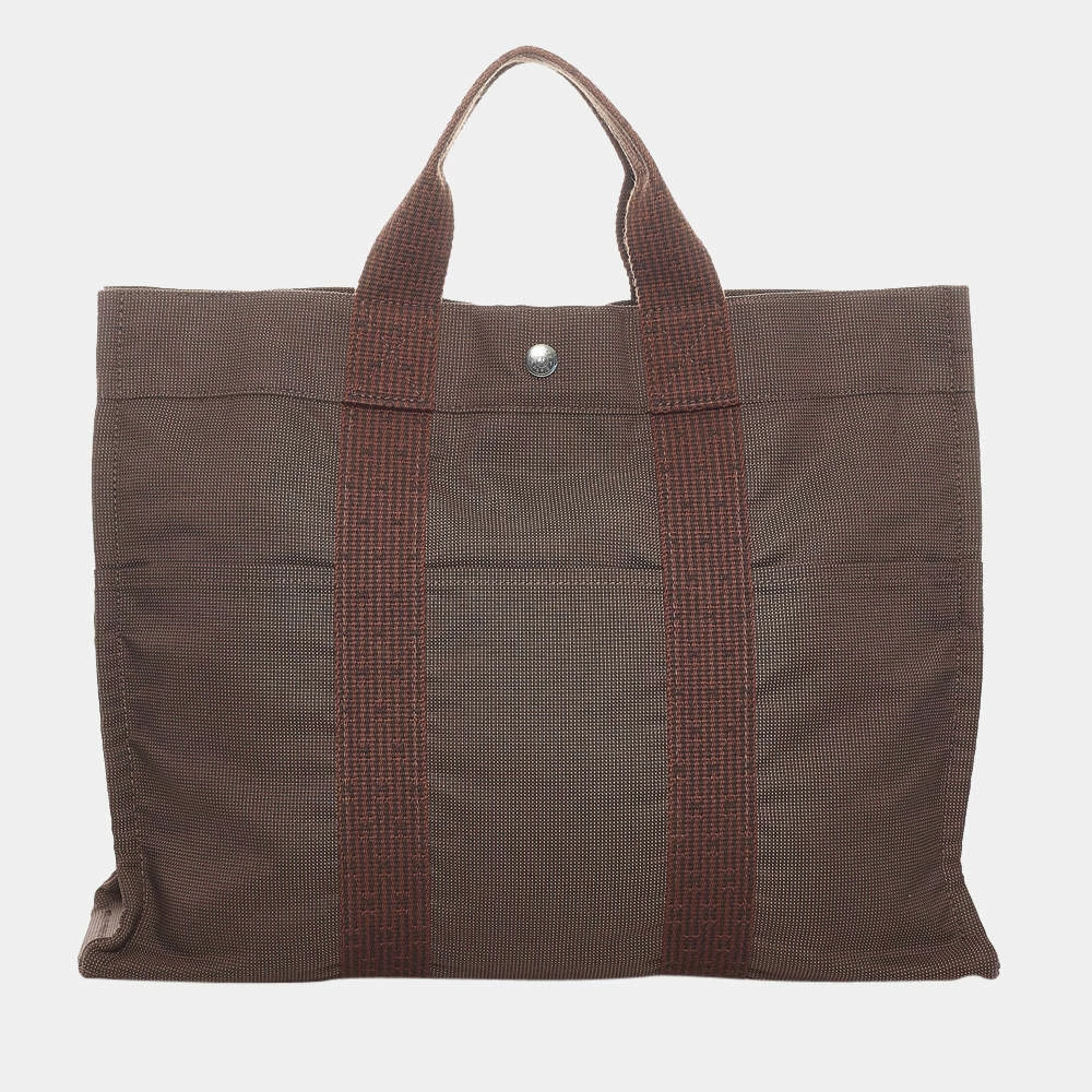 Hermes Brown/Red Herline MM For Women 5 Hermes Brown/Red Herline MM For Women - Image 3