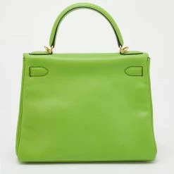Hermes Anis Green Swift Leather Gold Hardware Kelly Retourne 28 Bag For Women -Deals Hermes Store luxury women hermes used handbags p645416 014