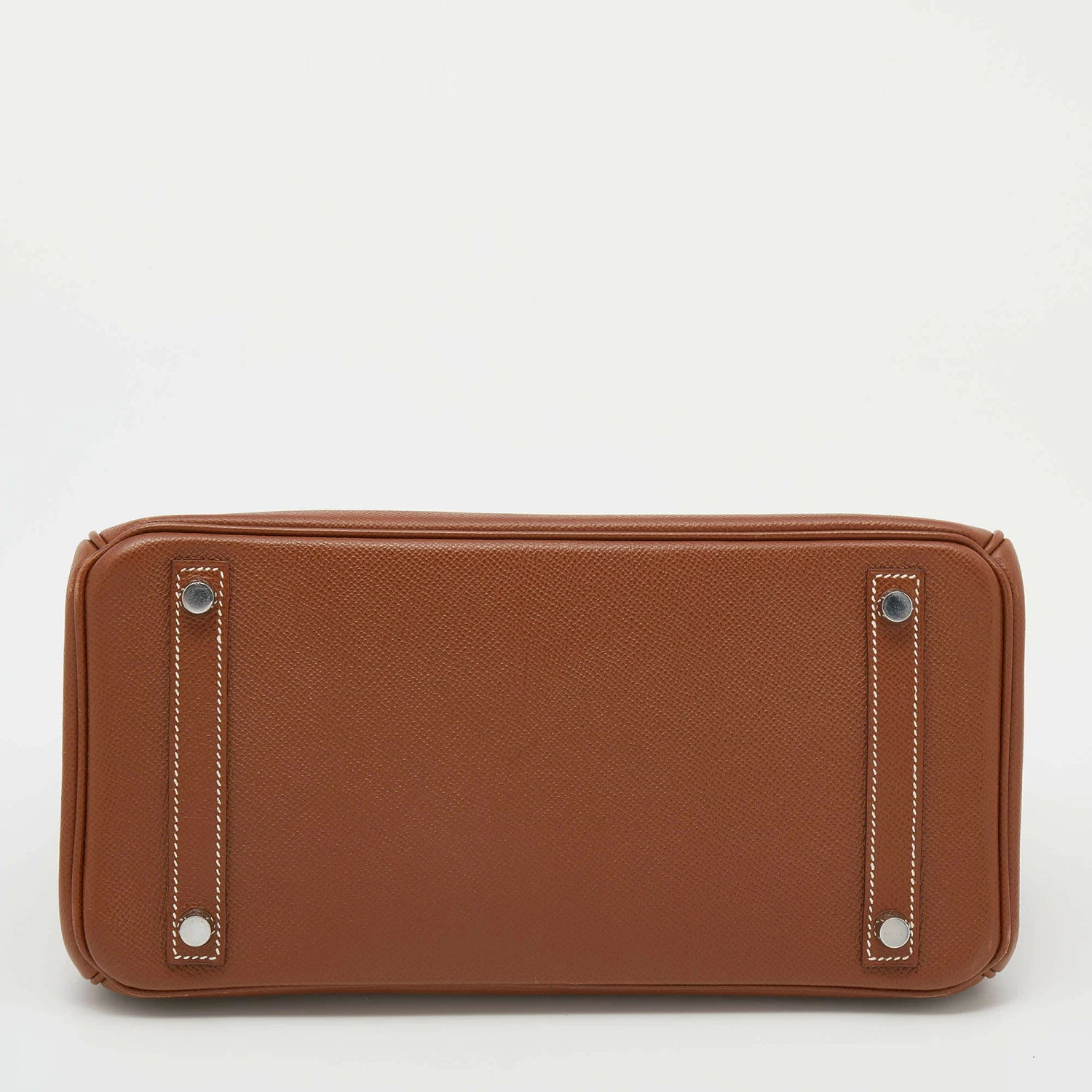 Hermes Gold Epsom Leather Palladium Hardware Birkin 30 Bag For Women 12 Hermes Gold Epsom Leather Palladium Hardware Birkin 30 Bag For Women - Image 10