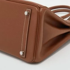 Hermes Gold Epsom Leather Palladium Hardware Birkin 30 Bag For Women 30 Hermes Gold Epsom Leather Palladium Hardware Birkin 30 Bag For Women -Deals Hermes Store luxury women hermes used handbags p645435 003