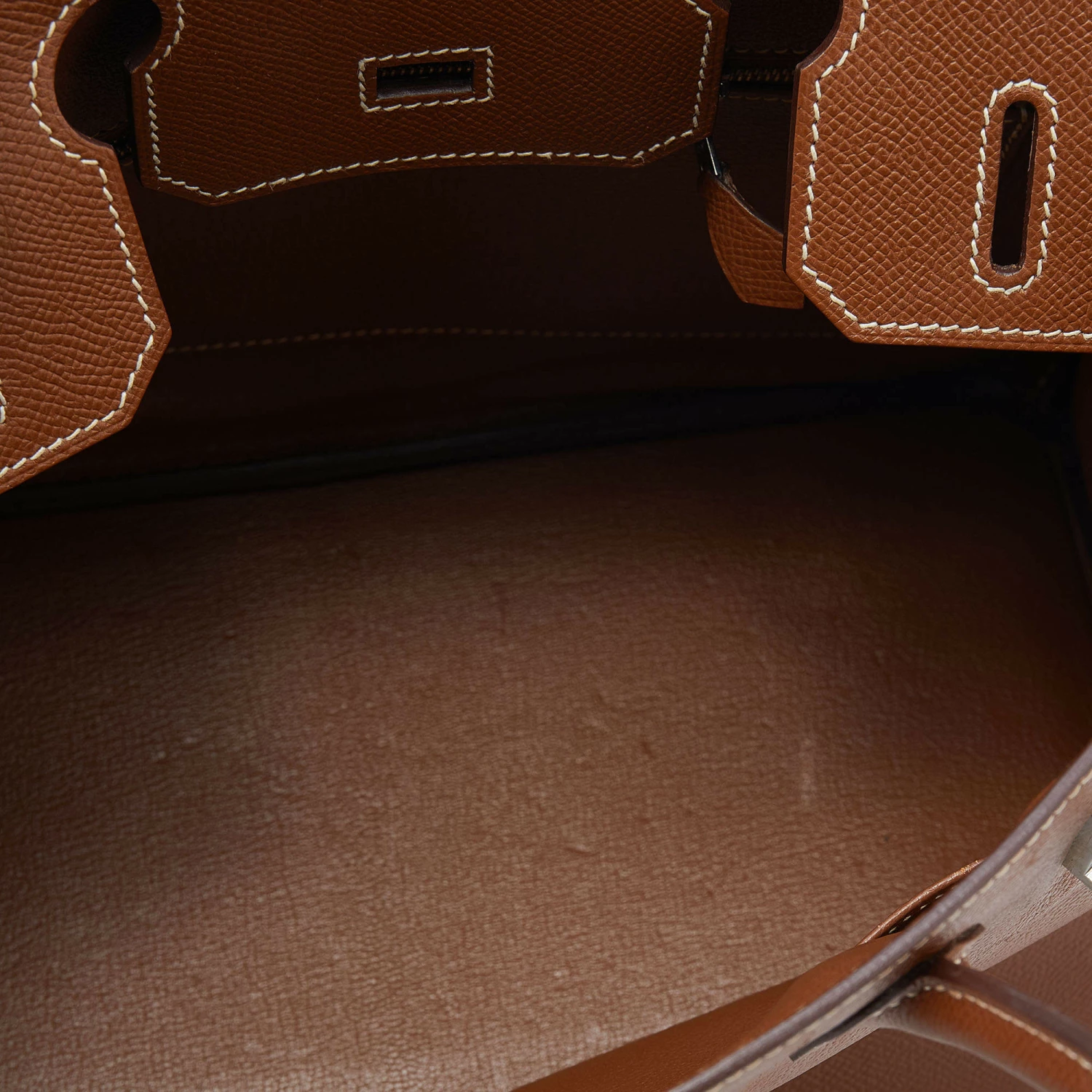 Hermes Gold Epsom Leather Palladium Hardware Birkin 30 Bag For Women 13 Hermes Gold Epsom Leather Palladium Hardware Birkin 30 Bag For Women - Image 11