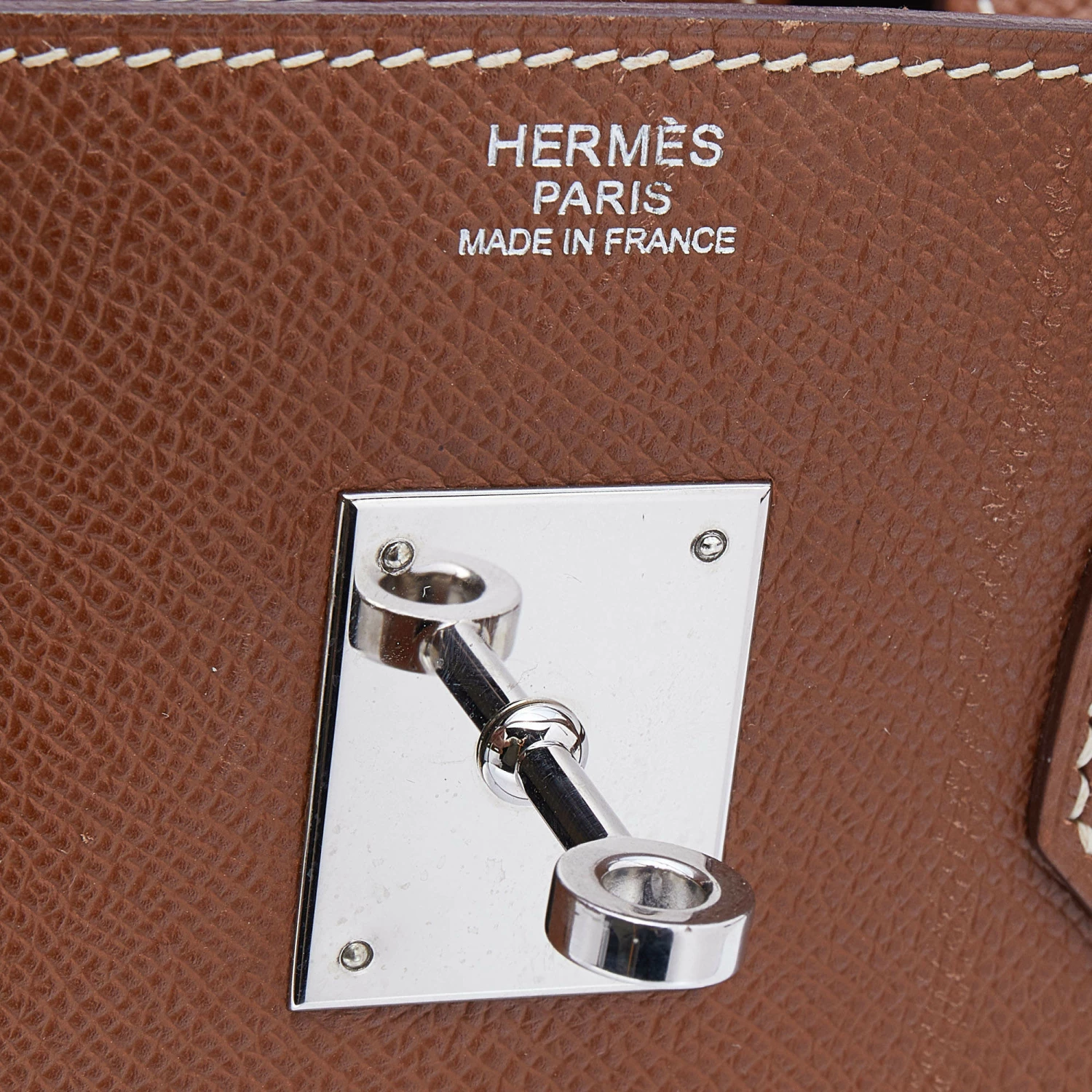 Hermes Gold Epsom Leather Palladium Hardware Birkin 30 Bag For Women 14 Hermes Gold Epsom Leather Palladium Hardware Birkin 30 Bag For Women - Image 12