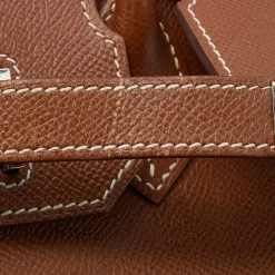 Hermes Gold Epsom Leather Palladium Hardware Birkin 30 Bag For Women 23 Hermes Gold Epsom Leather Palladium Hardware Birkin 30 Bag For Women -Deals Hermes Store luxury women hermes used handbags p645435 008