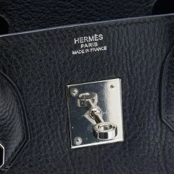 Hermes Black Clemence Leather Palladium Hardware Birkin 30 Bag For Women -Deals Hermes Store luxury women hermes used handbags p645441 004