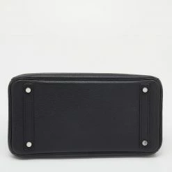 Hermes Black Clemence Leather Palladium Hardware Birkin 30 Bag For Women -Deals Hermes Store luxury women hermes used handbags p645441 013