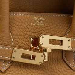 Hermes Natural Sable Togo Leather Gold Hardware Birkin 25 Bag For Women -Deals Hermes Store luxury women hermes used handbags p645447 010