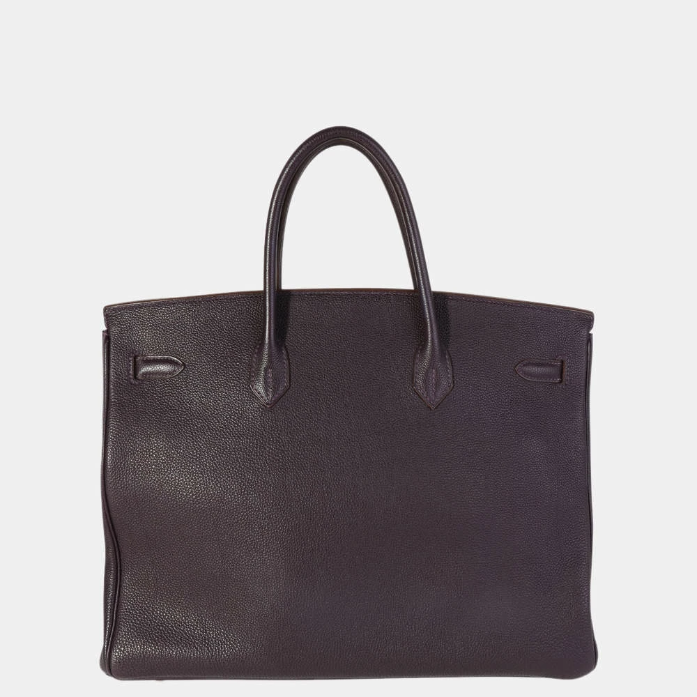 Hermes Raisin Togo Birkin 40 PHW For Women 5 Hermes Raisin Togo Birkin 40 PHW For Women - Image 3